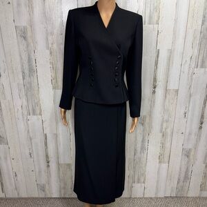 Preston‎ & York Vintage Elegant Black Buttoned Suit Set